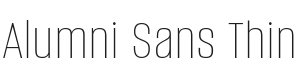 Alumni Sans Thin Font Preview