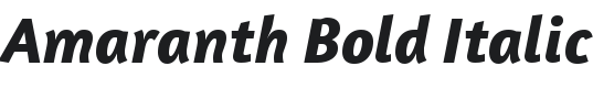 Amaranth Bold Italic Font Preview
