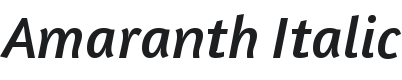 Amaranth Italic Font Preview