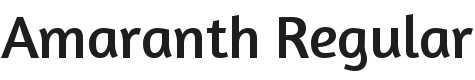 Amaranth Font Preview