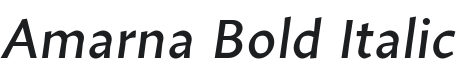 Amarna Bold Italic Font Preview