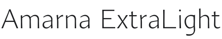 Amarna ExtraLight Font Preview