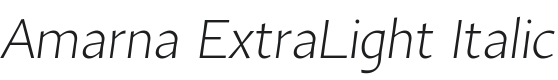 Amarna ExtraLight Italic Font Preview