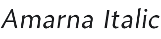 Amarna Italic Font Preview