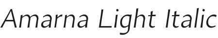 Amarna Light Italic Font Preview