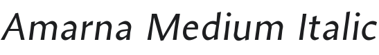 Amarna Medium Italic Font Preview
