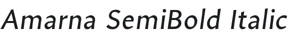 Amarna SemiBold Italic Font Preview
