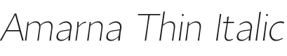 Amarna Thin Italic Font Preview