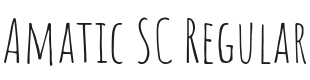 Amatic SC Font Preview