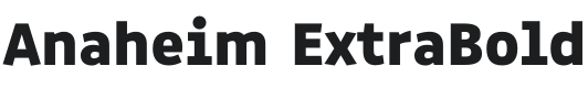 Anaheim ExtraBold Font Preview