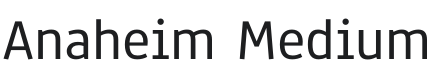 Anaheim Medium Font Preview
