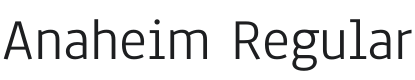 Anaheim Font Preview