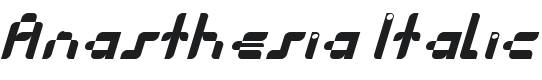 Anasthesia Italic Font Preview