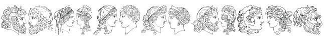 Ancient Heads Font Preview