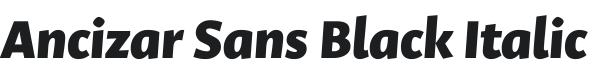 Ancizar Sans Black Italic Font Preview