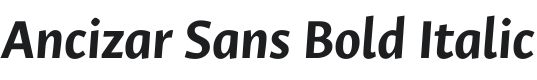Ancizar Sans Bold Italic Font Preview