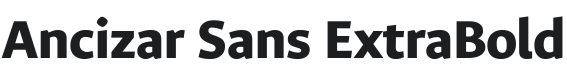 Ancizar Sans ExtraBold Font Preview