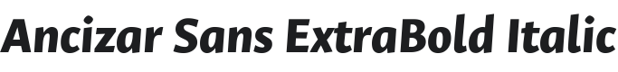 Ancizar Sans ExtraBold Italic Font Preview