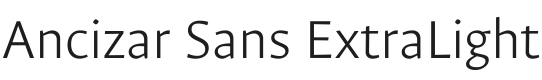 Ancizar Sans ExtraLight Font Preview