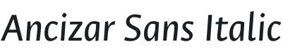Ancizar Sans Italic Font Preview