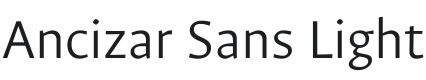 Ancizar Sans Light Font Preview