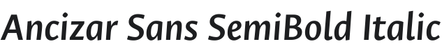 Ancizar Sans SemiBold Italic Font Preview