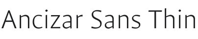 Ancizar Sans Thin Font Preview