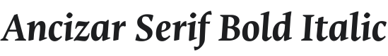 Ancizar Serif Bold Italic Font Preview