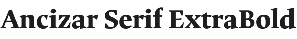 Ancizar Serif ExtraBold Font Preview