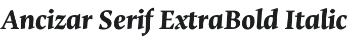Ancizar Serif ExtraBold Italic Font Preview