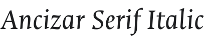 Ancizar Serif Italic Font Preview
