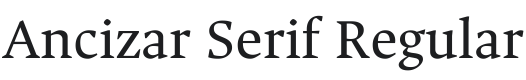 Ancizar Serif Font Preview