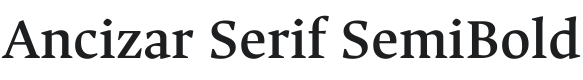 Ancizar Serif SemiBold Font Preview