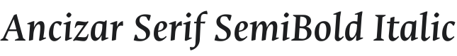 Ancizar Serif SemiBold Italic Font Preview