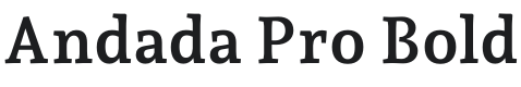 Andada Pro Bold Font Preview