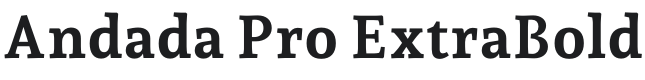 Andada Pro ExtraBold Font Preview