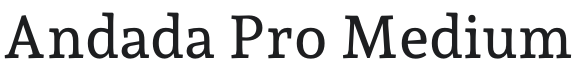 Andada Pro Medium Font Preview