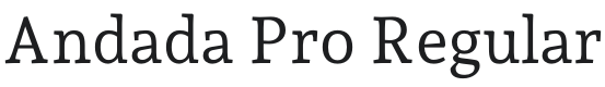 Andada Pro Font Preview