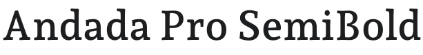 Andada Pro SemiBold Font Preview
