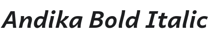 Andika Bold Italic Font Preview