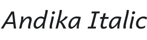 Andika Italic Font Preview