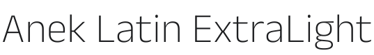 Anek Latin ExtraLight Font Preview