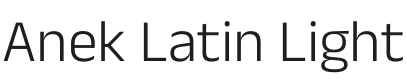 Anek Latin Light Font Preview