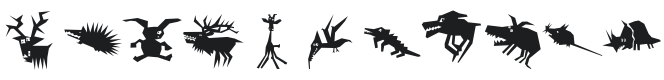 Animalia Scissored Font Preview