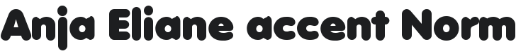 Anja Eliane accent Normal Font Preview