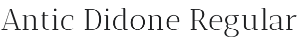 Antic Didone Font Preview