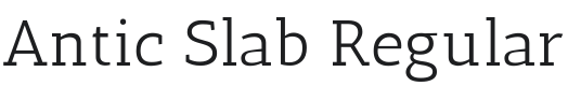 Antic Slab Font Preview