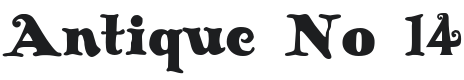 Antique No 14 Font Preview
