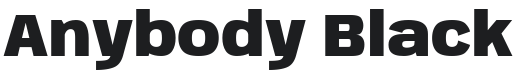 Anybody Black Font Preview