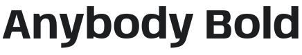 Anybody Bold Font Preview